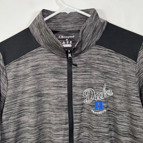 Duke Blue Devils Champion 1/2 Half Zip Pullover Womens Size XL Gray Heathered LS - Picture 2 of 13
